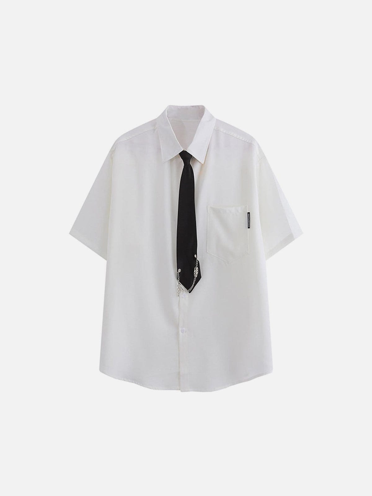 Falme Chain Tie Short Sleeve Shirt Streetwear Brand Techwear Combat Tactical YUGEN THEORY