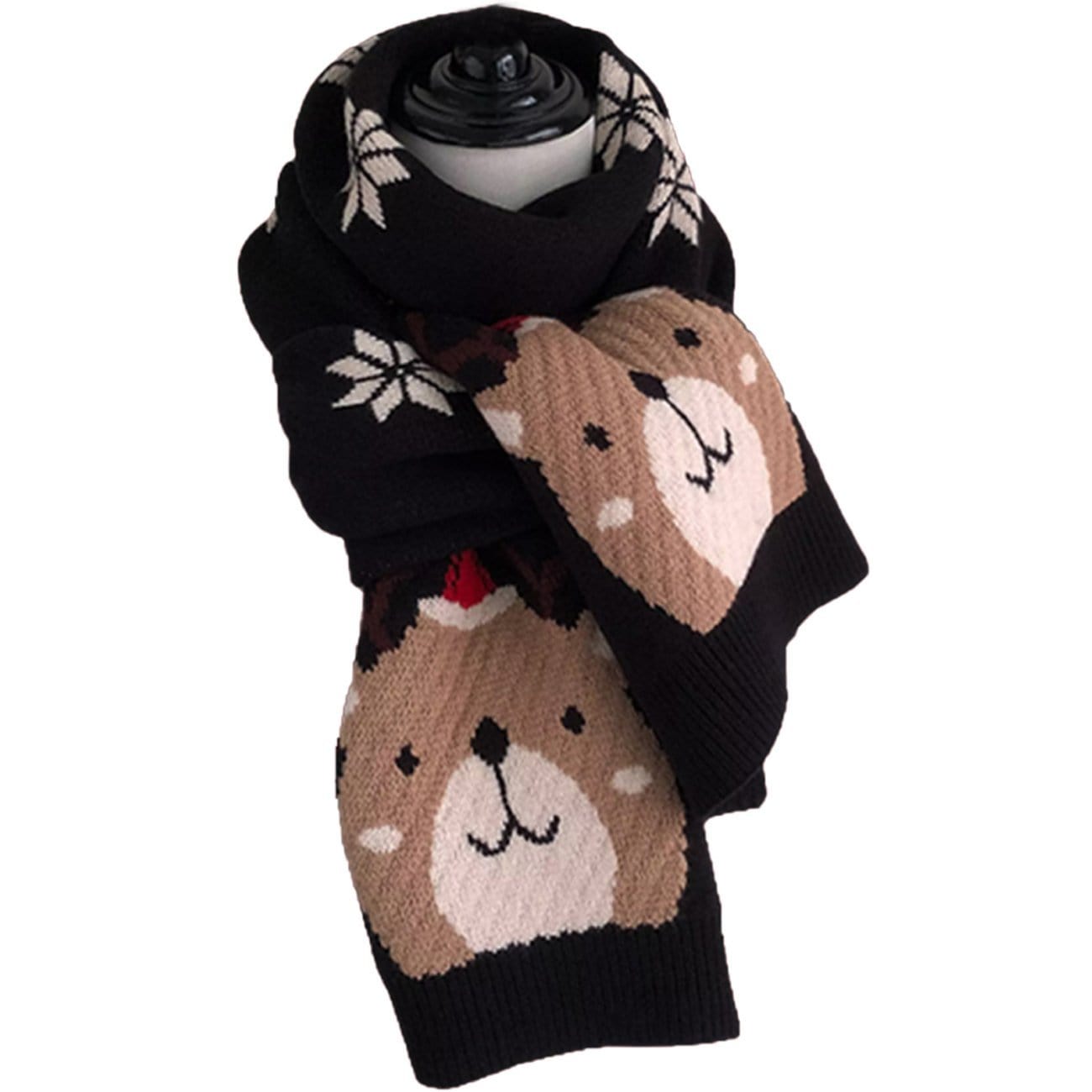 Fawn Snowflake Christmas Knit Scarf Streetwear Brand Techwear Combat Tactical YUGEN THEORY