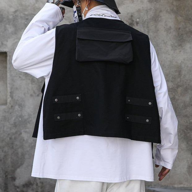 Function Irregular Pockets Cargo Vest Streetwear Brand Techwear Combat Tactical YUGEN THEORY
