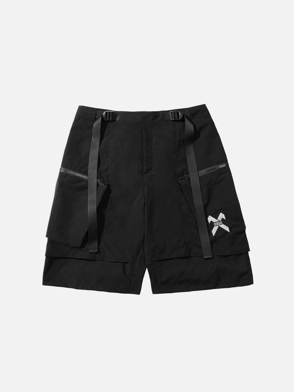Function Long Zip Up Cargo Shorts Streetwear Brand Techwear Combat Tactical YUGEN THEORY