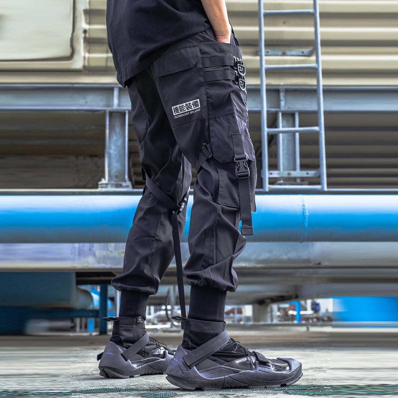 Function Techwear Ribbons Cargo Pants Streetwear Brand Techwear Combat Tactical YUGEN THEORY