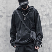 Function Vintage Patchwork Washed Hoodie Streetwear Brand Techwear Combat Tactical YUGEN THEORY