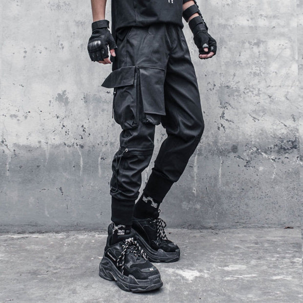 Functional Big Pocket Drawstring Cargo Pants Streetwear Brand Techwear Combat Tactical YUGEN THEORY