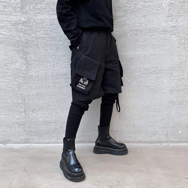 Functional Fake Two Embroidery Harem Pants Streetwear Brand Techwear Combat Tactical YUGEN THEORY