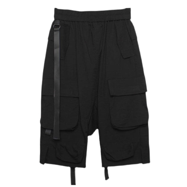 Functional Multi Pockets Ribbons Cargo Shorts Streetwear Brand Techwear Combat Tactical YUGEN THEORY