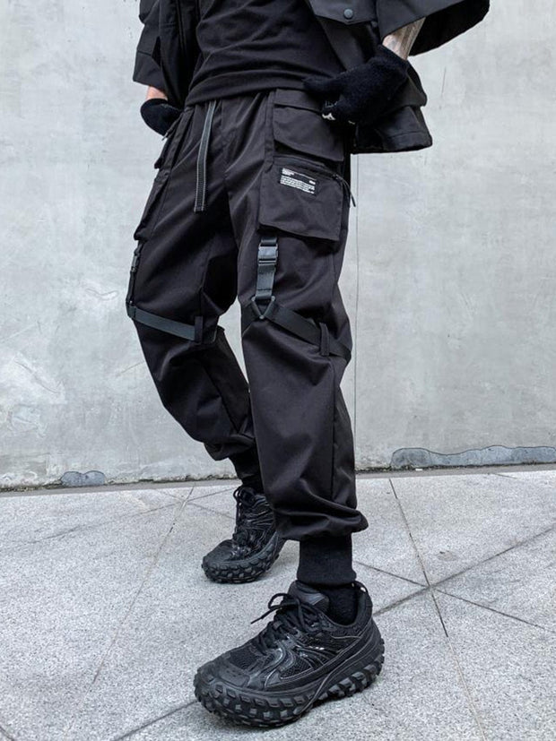 Functional Ribbons Buckle Cargo Pants Streetwear Brand Techwear Combat Tactical YUGEN THEORY