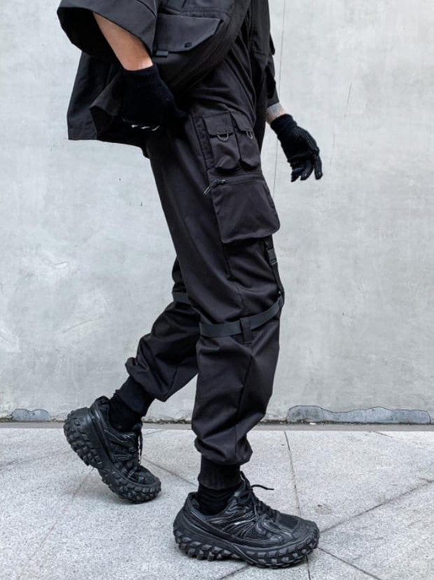 Functional Ribbons Buckle Cargo Pants Streetwear Brand Techwear Combat Tactical YUGEN THEORY