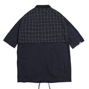 Functional Vintage Plaid Patchwork Robe Cardigan Jacket Streetwear Brand Techwear Combat Tactical YUGEN THEORY