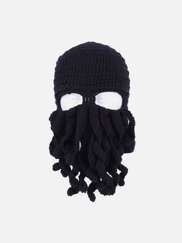 Funny Knit Masked Octopus Hat Streetwear Brand Techwear Combat Tactical YUGEN THEORY