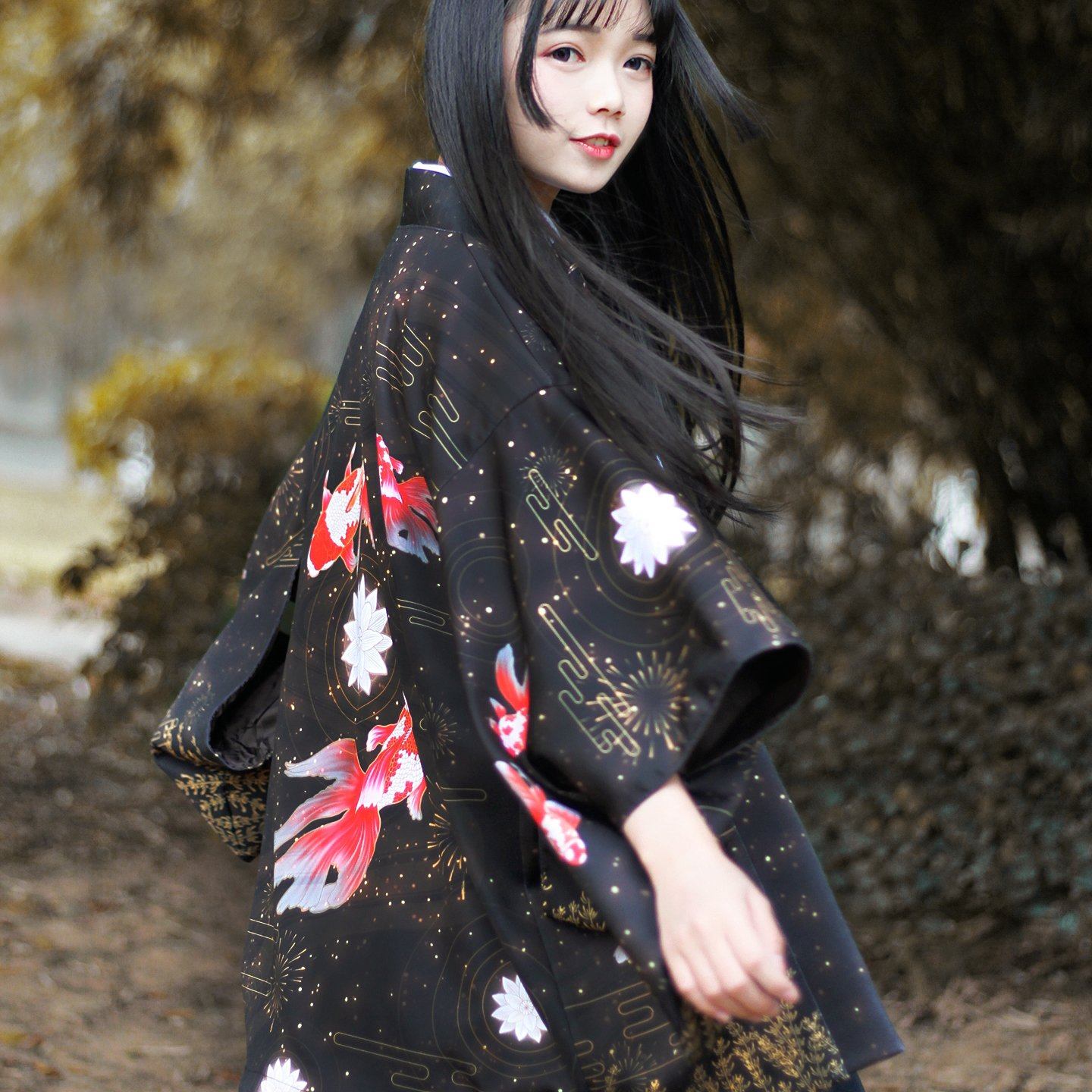 Goldfish Haori Kimono Cardigan Streetwear Brand Techwear Combat Tactical YUGEN THEORY