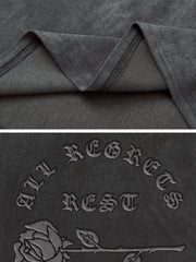 Gothic Alphabet Rose Suede Vest Streetwear Brand Techwear Combat Tactical YUGEN THEORY