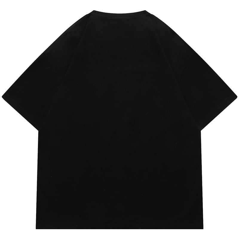Gradient Wash T-shirt Letter Patch Streetwear Brand Techwear Combat Tactical YUGEN THEORY