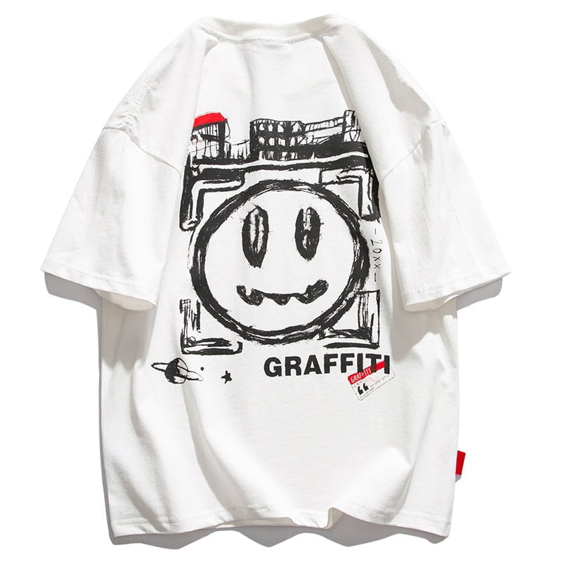 Graffiti T-shirt Smiley Emoji Streetwear Brand Techwear Combat Tactical YUGEN THEORY