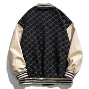 Grid Letter Varsity Jacket Streetwear Brand Techwear Combat Tactical YUGEN THEORY