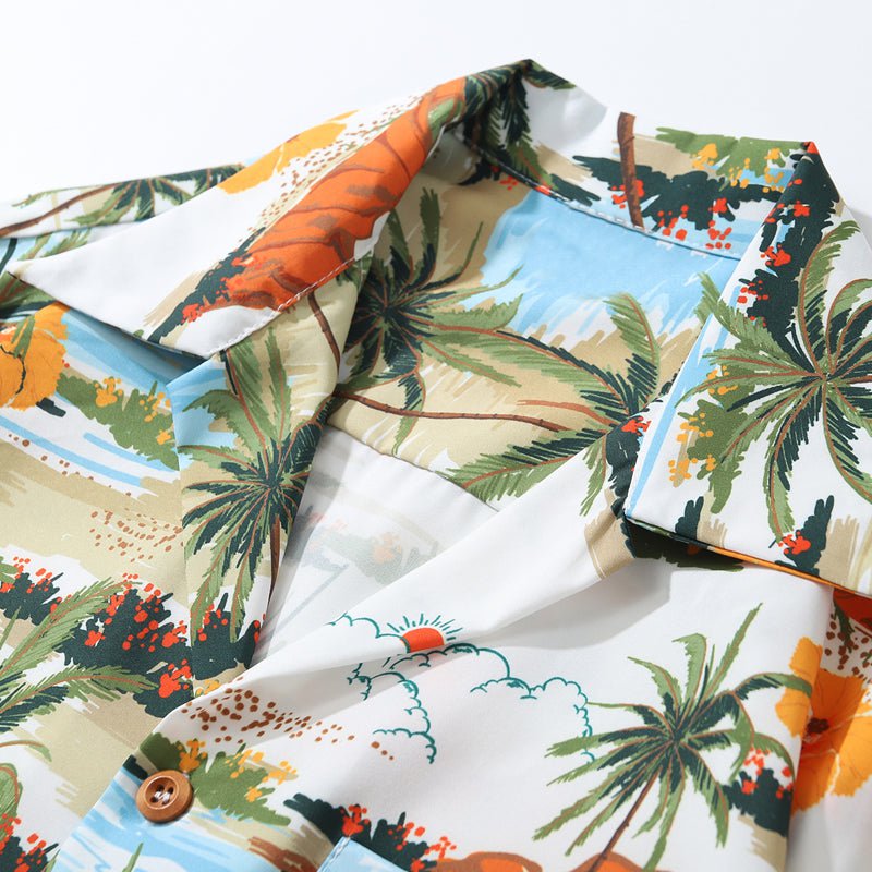 Hawaiian S/ S Shirt Coconut Tree Streetwear Brand Techwear Combat Tactical YUGEN THEORY