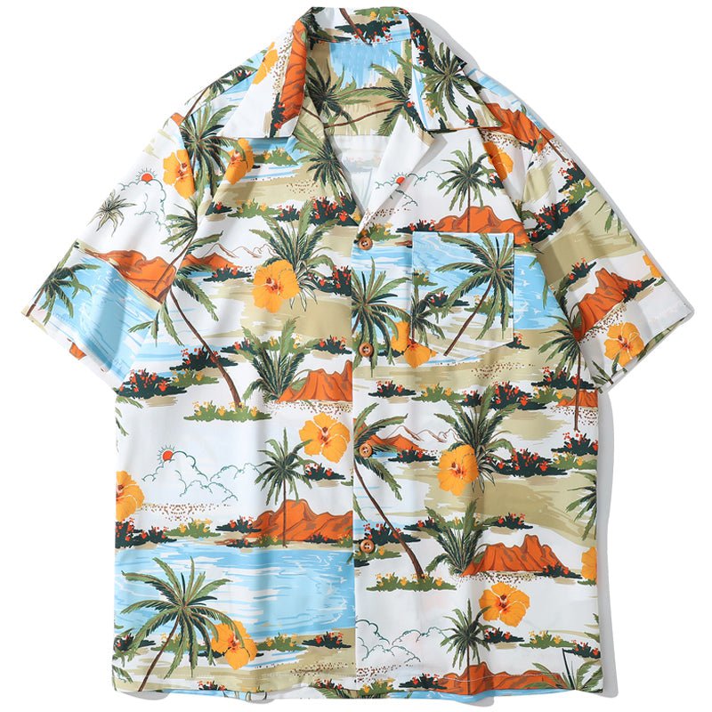 Hawaiian Shirt Suits Set Tropical Streetwear Brand Techwear Combat Tactical YUGEN THEORY