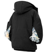 Hidden Flowers Zipper Winter Coat Streetwear Brand Techwear Combat Tactical YUGEN THEORY