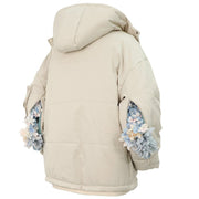 Hidden Flowers Zipper Winter Coat Streetwear Brand Techwear Combat Tactical YUGEN THEORY