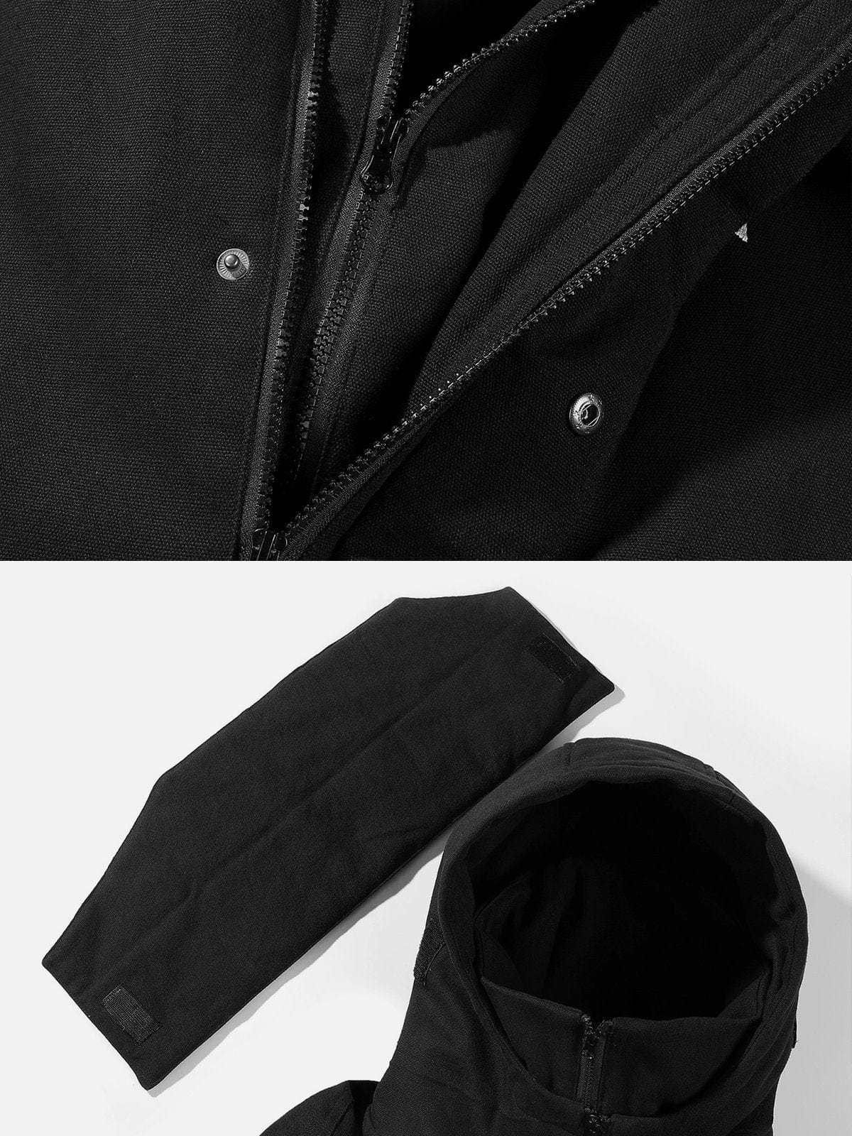 High Collar Fake Two Winter Coat Streetwear Brand Techwear Combat Tactical YUGEN THEORY