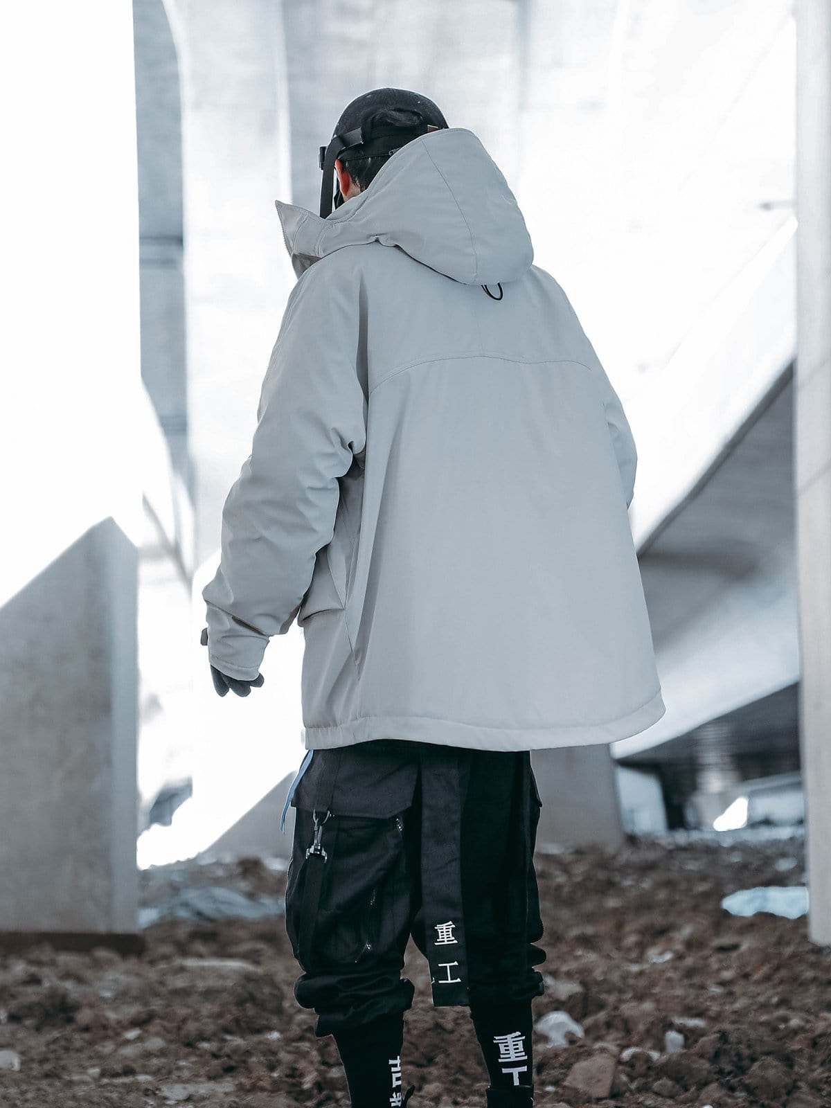 High Collar Hooded Winter Coat Streetwear Brand Techwear Combat Tactical YUGEN THEORY