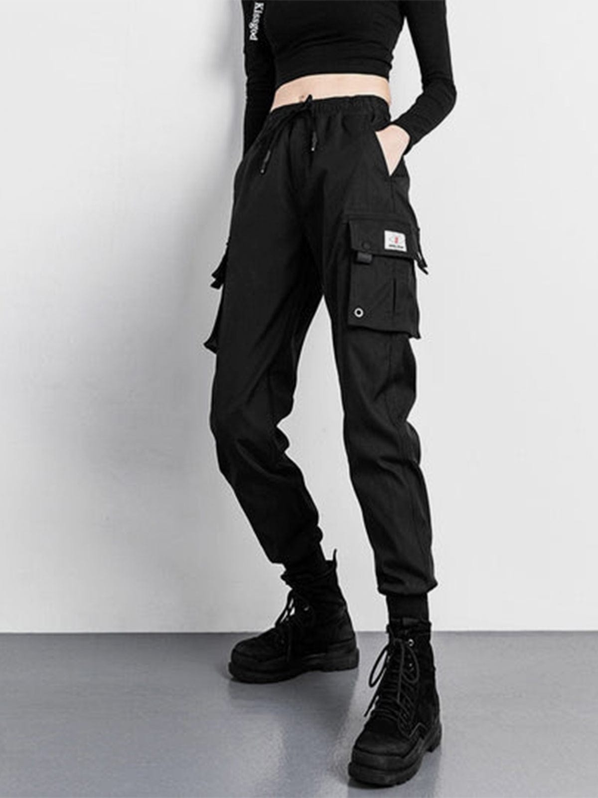 High Waist Cargo Pants Streetwear Brand Techwear Combat Tactical YUGEN THEORY