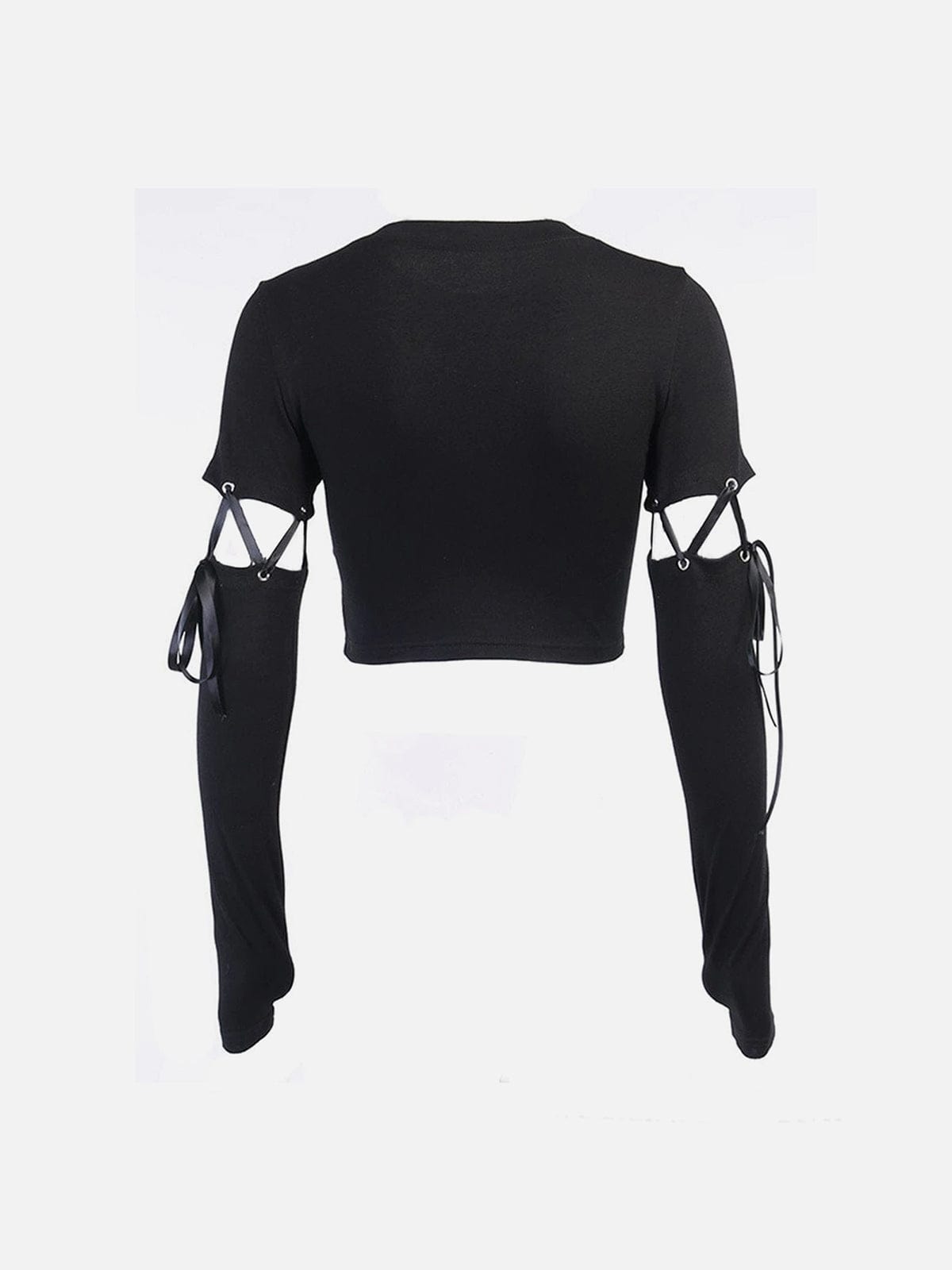 High Waist Print Detachable Long Sleeve T Shirt Streetwear Brand Techwear Combat Tactical YUGEN THEORY