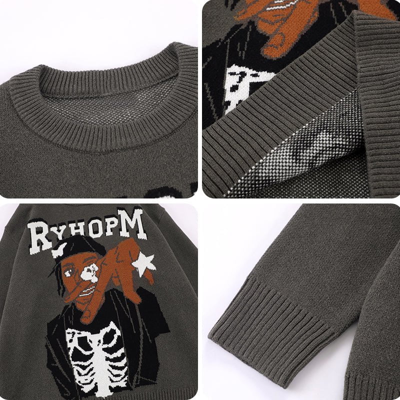 Hip Hop Knit Sweater Rapper Star Streetwear Brand Techwear Combat Tactical YUGEN THEORY