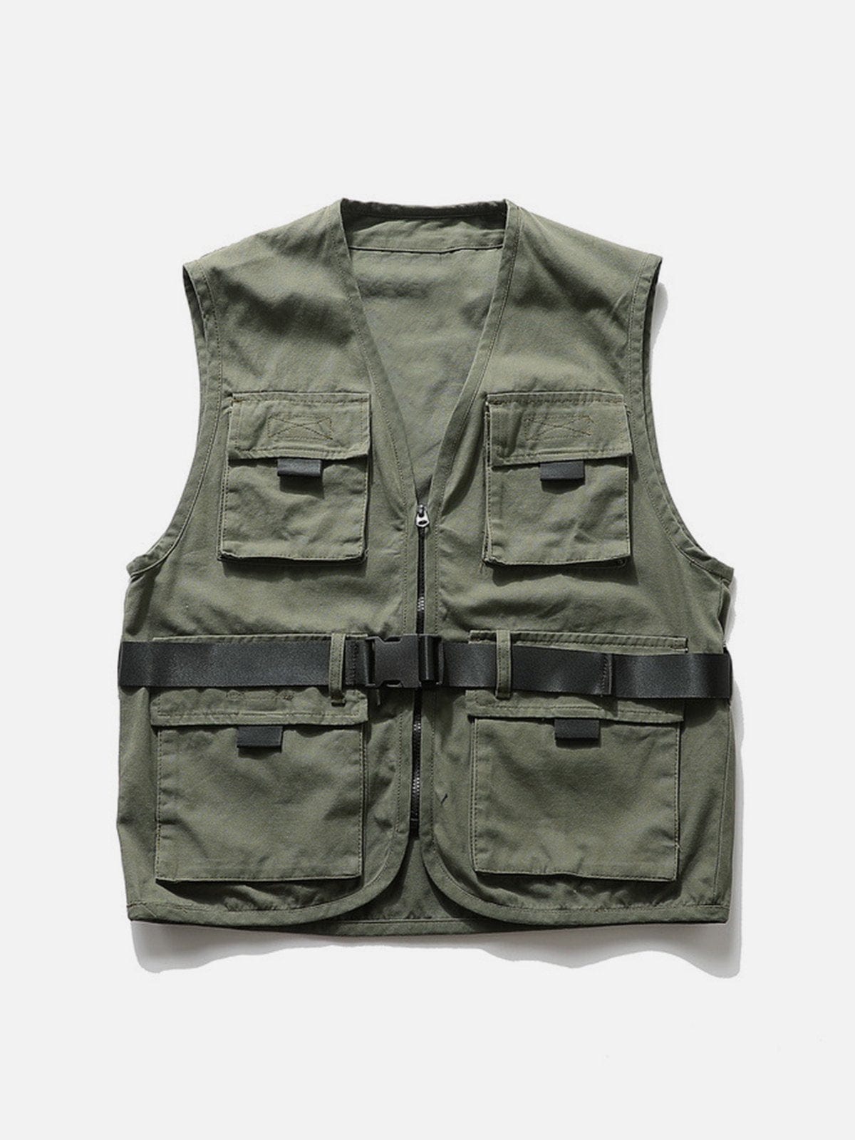 Hip Hop Multi Pocket Vest Streetwear Brand Techwear Combat Tactical YUGEN THEORY