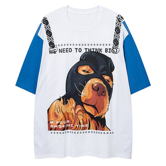 Hip Hop T-shirt Masked Dog Streetwear Brand Techwear Combat Tactical YUGEN THEORY