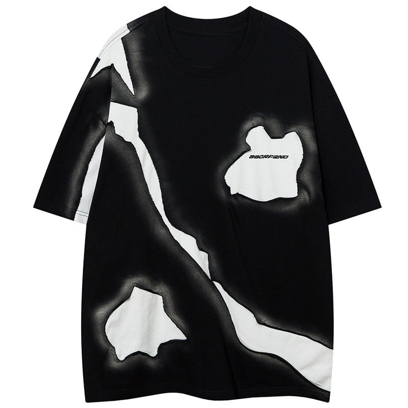 Hip Hop T-shirt Tie Dye Patch Streetwear Brand Techwear Combat Tactical YUGEN THEORY