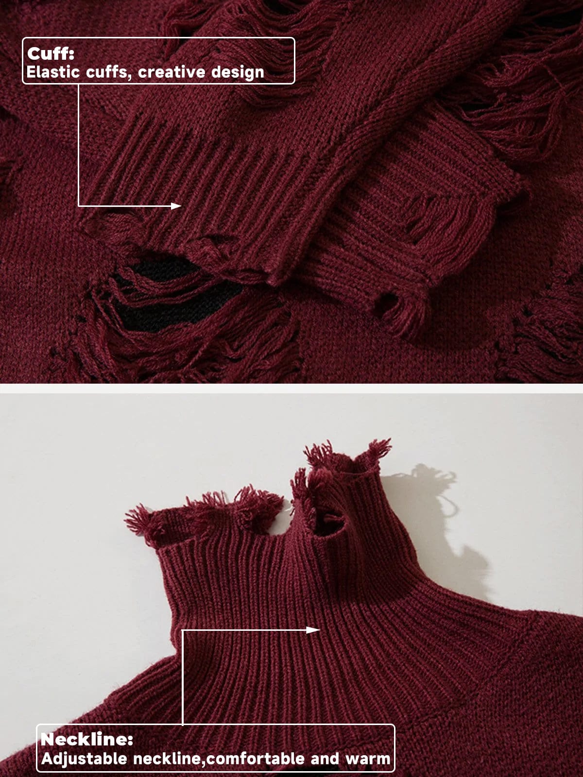 Hole Cut Out Sweater Streetwear Brand Techwear Combat Tactical YUGEN THEORY