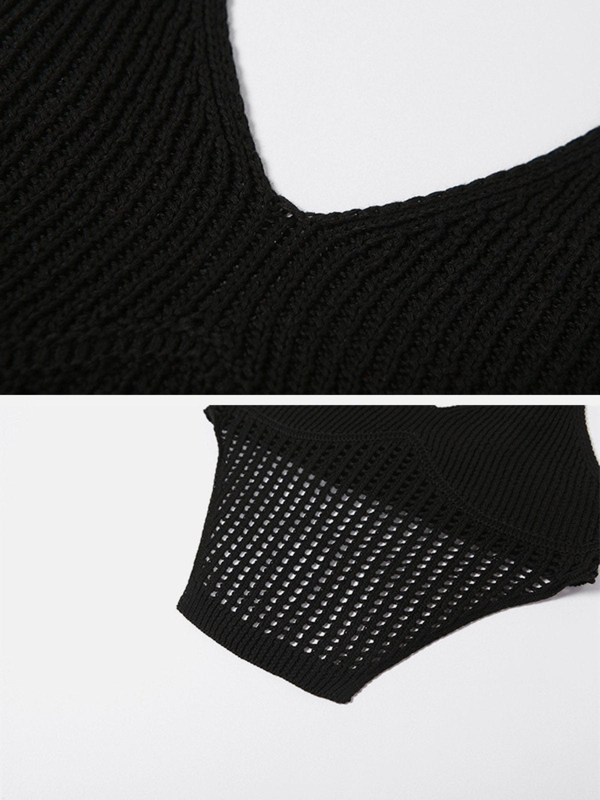 Hollow Knit Vest Streetwear Brand Techwear Combat Tactical YUGEN THEORY