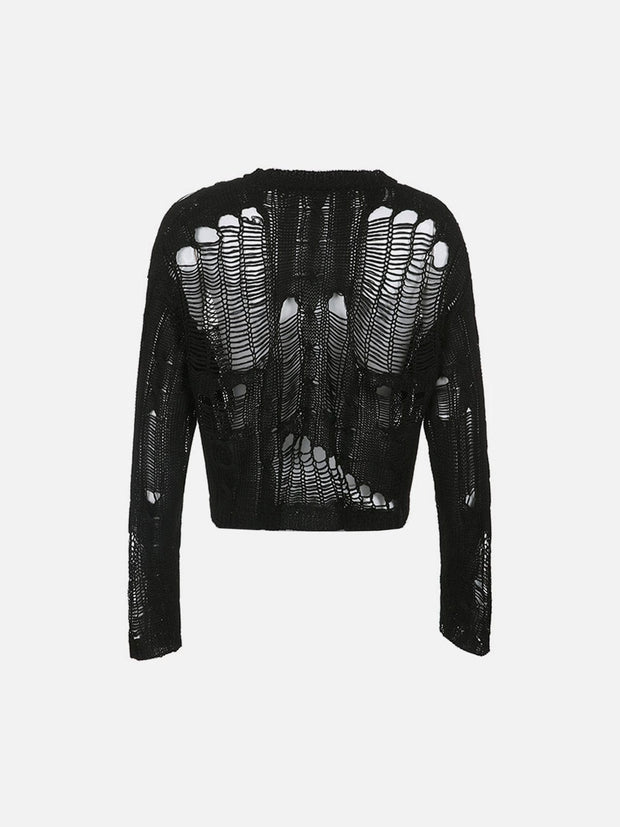Hollow Mesh Sweater Streetwear Brand Techwear Combat Tactical YUGEN THEORY