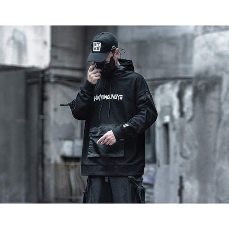 Hoodie with Front Pocket Streetwear Brand Techwear Combat Tactical YUGEN THEORY
