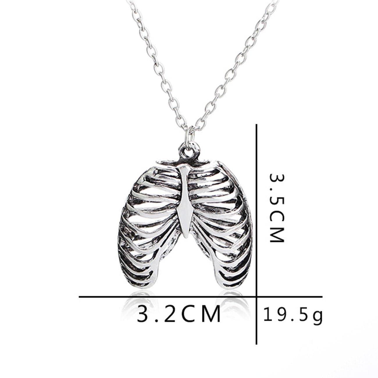 Human Thoracic Skeleton Necklace Streetwear Brand Techwear Combat Tactical YUGEN THEORY