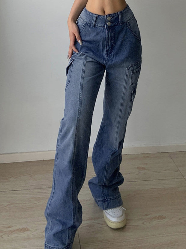 Irregular Pockets Jeans Streetwear Brand Techwear Combat Tactical YUGEN THEORY