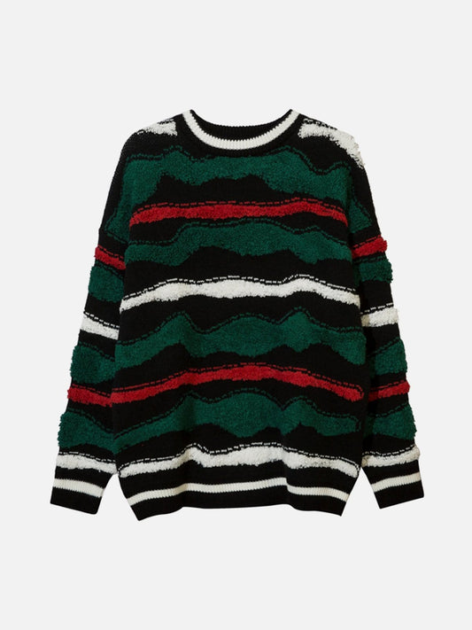 Irregular Stripe Sweater Streetwear Brand Techwear Combat Tactical YUGEN THEORY
