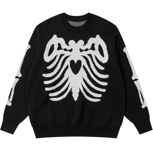 Jacquard Sweater Spider Skeleton Streetwear Brand Techwear Combat Tactical YUGEN THEORY