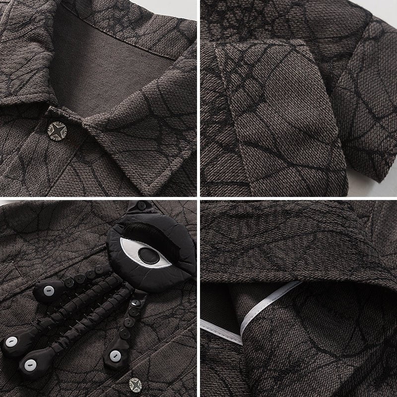 Jean Jacket Spider Web Streetwear Brand Techwear Combat Tactical YUGEN THEORY