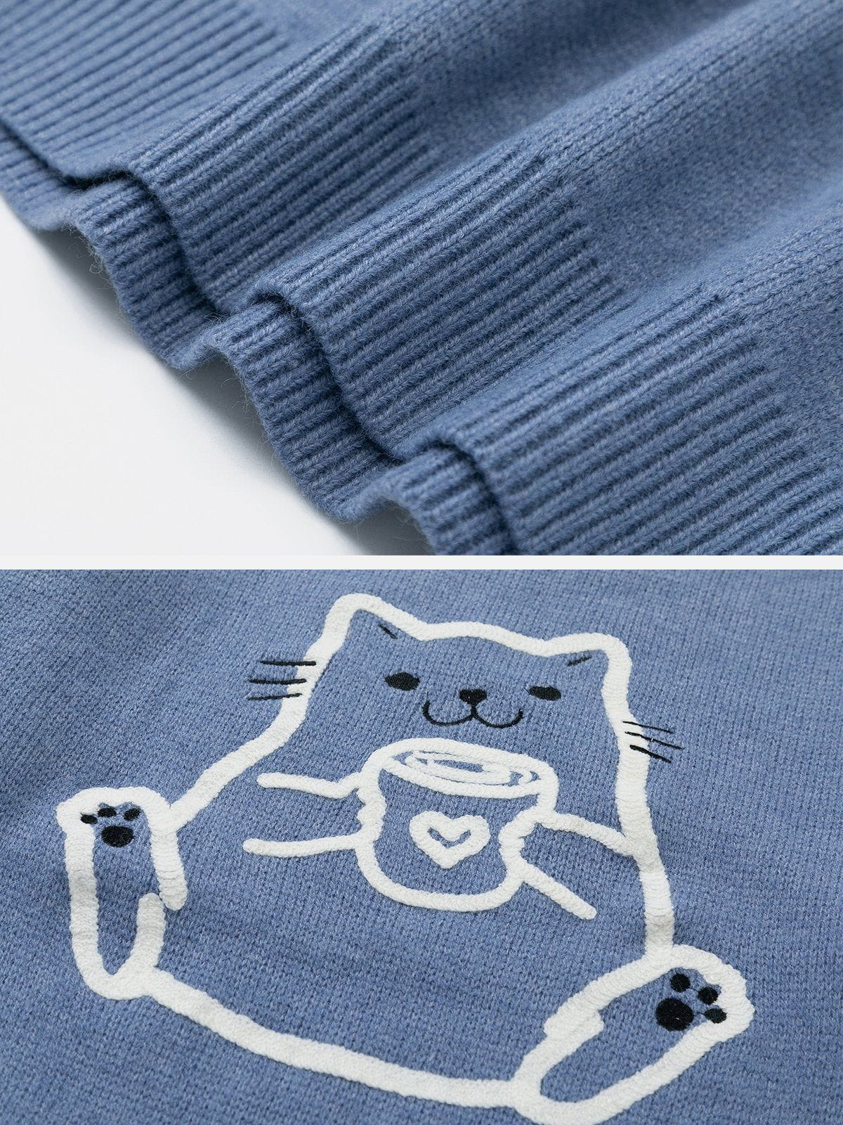 "Kitten's Life" Cute Sweater Streetwear Brand Techwear Combat Tactical YUGEN THEORY
