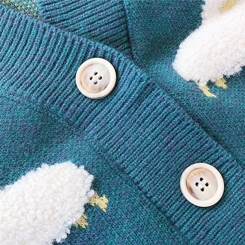 Knitted Sweater Cardigan Flocked Sheep Streetwear Brand Techwear Combat Tactical YUGEN THEORY
