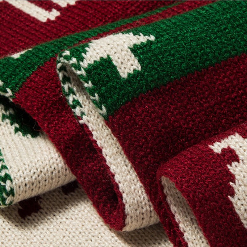 Knitted Woolen Christmas Scarf Streetwear Brand Techwear Combat Tactical YUGEN THEORY