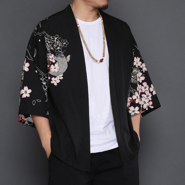 Koi Carp Kimono Cardigan Shirt Streetwear Brand Techwear Combat Tactical YUGEN THEORY