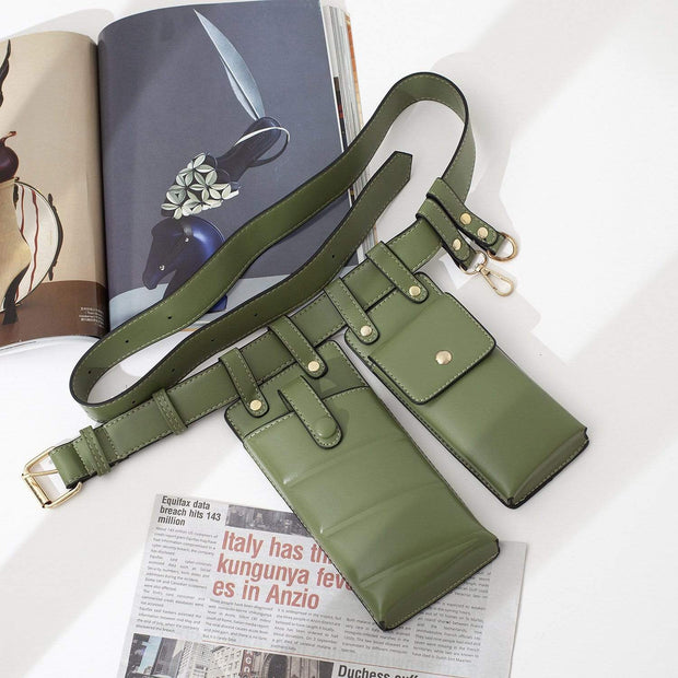 "Leather" Belt Bag Streetwear Brand Techwear Combat Tactical YUGEN THEORY