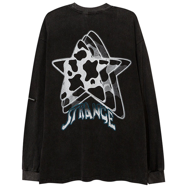 Leopard Star Butterfly Print Sweatshirt Streetwear Brand Techwear Combat Tactical YUGEN THEORY
