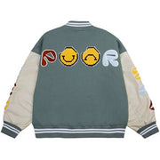Letter Embroidery Varsity Jacket Streetwear Brand Techwear Combat Tactical YUGEN THEORY