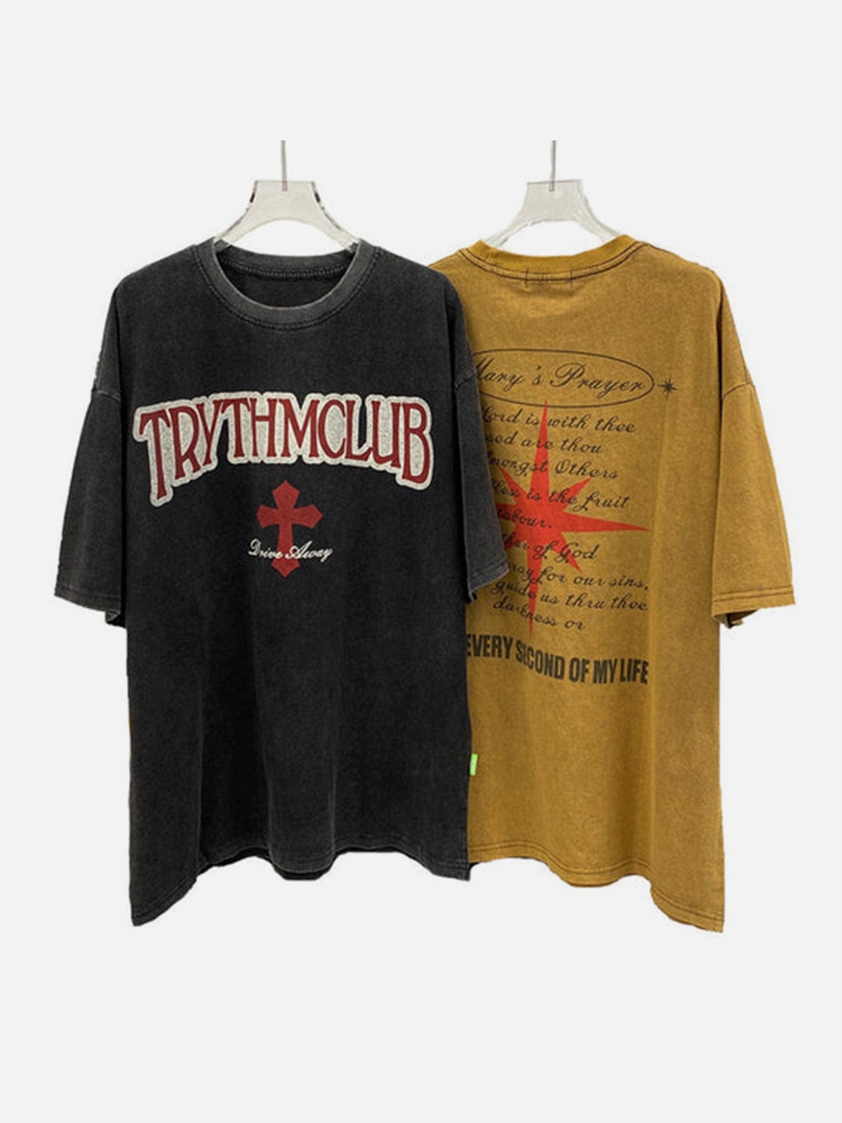 Letter Graphic Oversized Tee Streetwear Brand Techwear Combat Tactical YUGEN THEORY