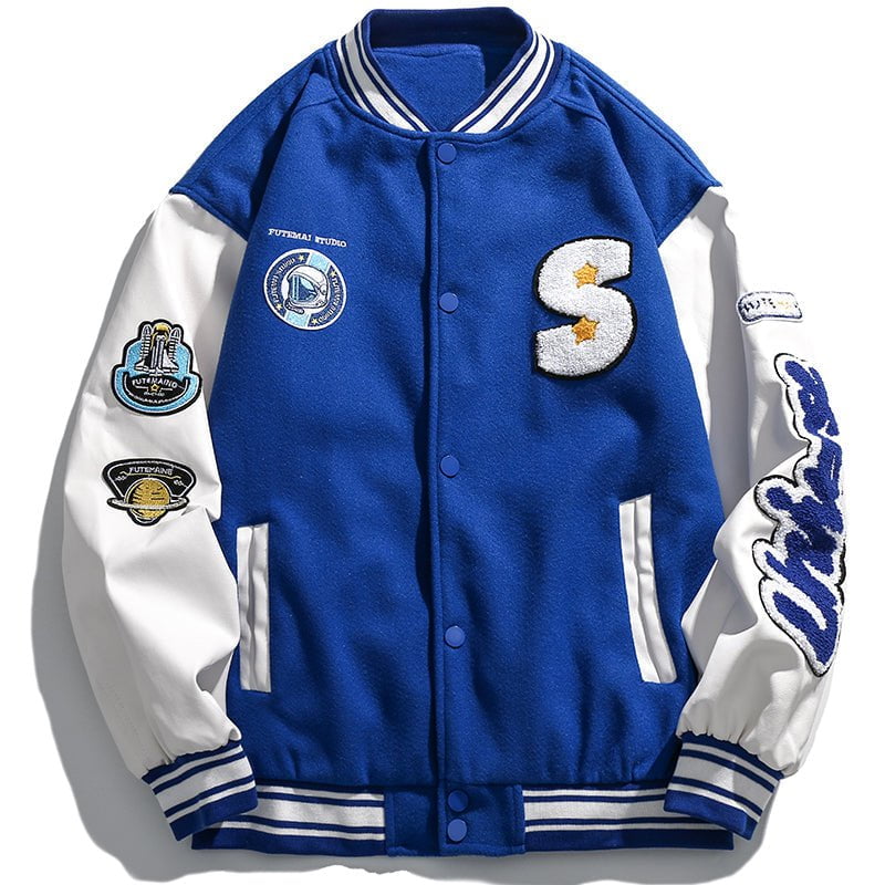 Letterman Varsity Jacket Toweling Patched Streetwear Brand Techwear Combat Tactical YUGEN THEORY