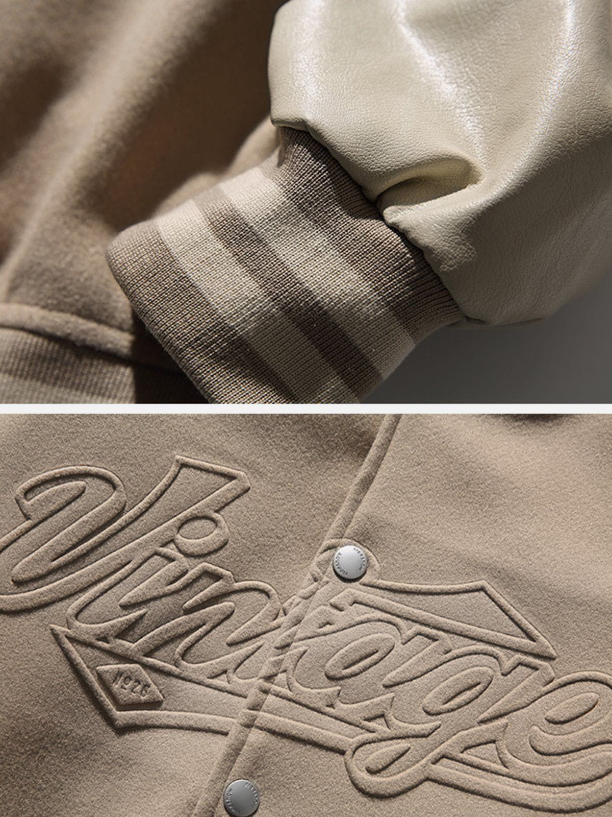 Letters Print Varsity Jacket Streetwear Brand Techwear Combat Tactical YUGEN THEORY