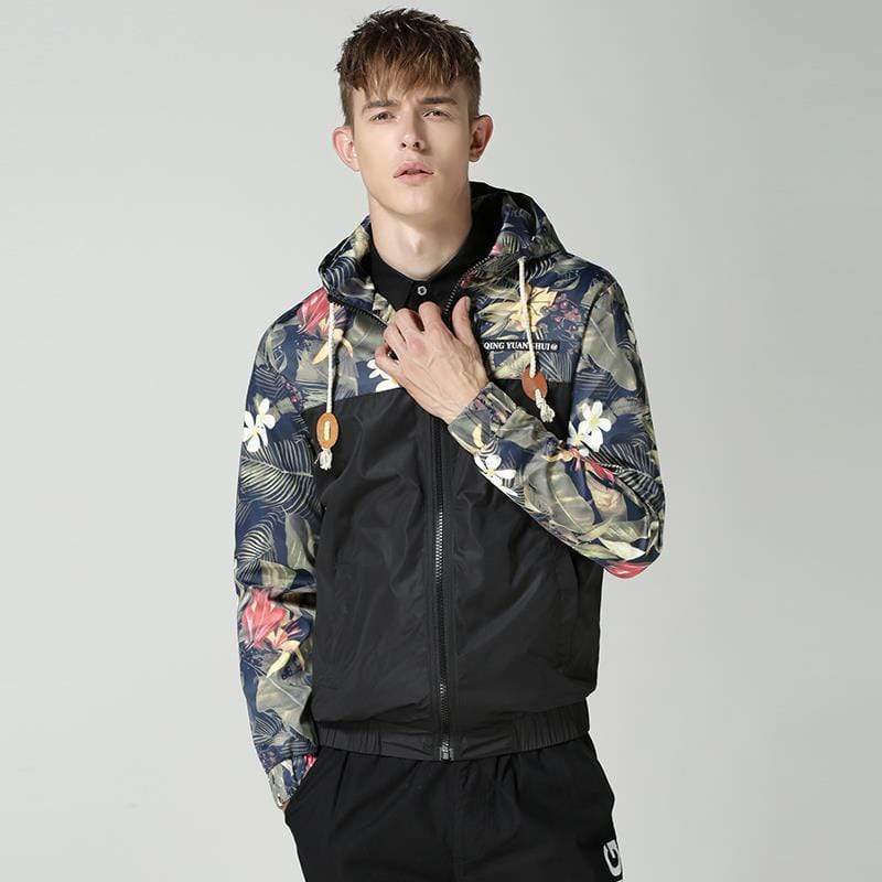 Limited Edition Floral Windbreaker Streetwear Brand Techwear Combat Tactical YUGEN THEORY